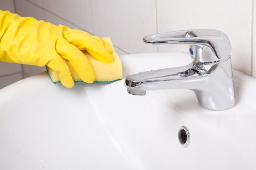 Detail cleaning of a kitchen after builders work in Highbury