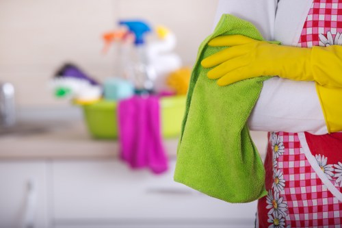 Professional cleaning equipment used in a shared commercial premises
