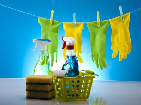 Protected cleaning team working safely in a Highbury property