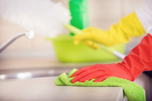 Detailed office cleaning for desks and shared spaces in Highbury